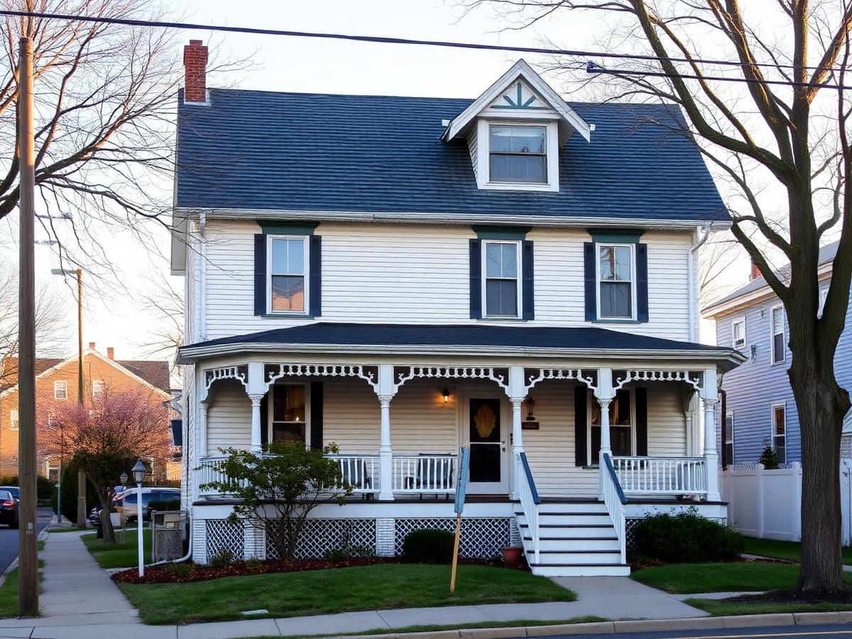 Victorian home with a wraparound porch in Nyack, Rockland County, New York